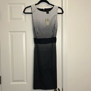 NWT Ann Taylor dress size 0. Black and white. Sleeveless